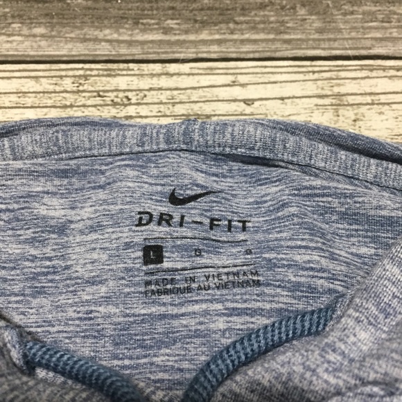 Nike Dri Fit Performance Hoodie Women’s L Blue Pullover Crop Relaxed - Picture 9 of 9